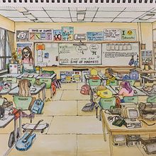 My project for course: The Art of Sketching: Transform Your Doodles into Art (single point perspective). Projekt z dziedziny Trad, c, jna ilustracja, R, sunek ołówkiem,  R, sunek i Sketchbook użytkownika Sylvia Strauss - 28.02.2023