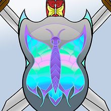BUTTERFLY SWORD & SHIELD. Traditional illustration project by Cesar Augusto Boada Lugo - 02.11.2023