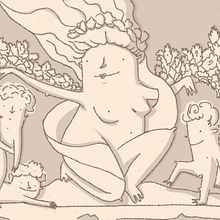Bajo Relieve. Ilustração tradicional projeto de Marlene Padilla - 28.02.2023