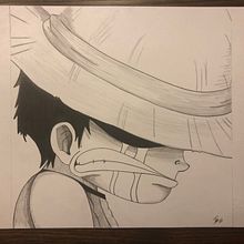 Luffy riceve il cappello di paglia - One Piece. Un progetto di Disegno di Ivan Giacobazzi - 18.11.2020