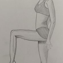 Estudio de cuerpo humano y poses. Pencil Drawing, and Realistic Drawing project by Sandra Lorenzo - 02.28.2023