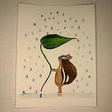 Newt’s Rainy Day Ein Projekt aus dem Bereich Traditionelle Illustration von Shannon Caeley - 28.02.2023