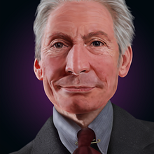 Charlie Watts - Digital painting. Un progetto di Pittura digitale, Illustrazione tradizionale, Belle arti, Pittura e Disegno di ritratti di Facundo Emmanuel Mansilla - 01.03.2023