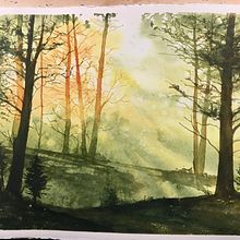 My project for course: Dreamy Watercolor Landscapes: Paint with Light. Painting, and Watercolor Painting project by Claudia Martin - 03.01.2023