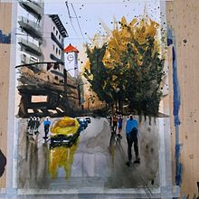 Mi proyecto del curso: Paisajes urbanos en acuarela. Un proyecto de Bellas Artes, Pintura a la acuarela e Ilustración arquitectónica de José Fernando - 03.03.2023