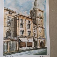 My project for course: Architectural Sketching with Watercolor and Ink. Sketching, Drawing, Watercolor Painting, Architectural Illustration, Sketchbook & Ink Illustration project by alexaholroyd - 03.01.2023