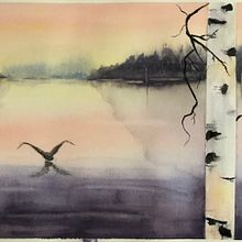 My project for course: Atmospheric Landscapes in Watercolor . Fine Arts, Painting, and Watercolor Painting project by nhmvz8b4kd - 03.02.2023