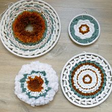 Mon projet du cours : Tissage sur métier à tisser rond. Weaving project by 91arlette - 03.02.2023