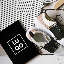 Personal mockup Luqo®. Design, Traditional illustration, Advertising, Editorial Design, Graphic Design, Product Design, Web Design, Vector Illustration, Creativit, Sketching, Digital Illustration, Digital Product Design, and Textile Design project by gianluca_jeva - 03.02.2023