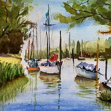 Mon projet du cours : Peinture de paysages marins à l'aquarelle. Een project van Schilderij, Aquarelschilderen y Naturalistische illustratie van Lemaitre Christine - 02.03.2023