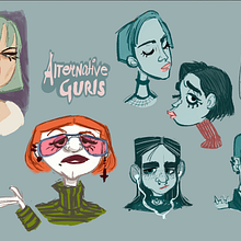 Alternative Gurls. Un proyecto de Ilustración tradicional y Diseño de personajes de Barbara Negrete González - 03.03.2023