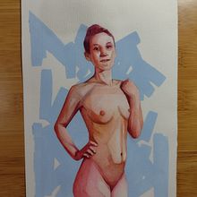 Meu projeto do curso: Figura humana em aquarela. Un proyecto de Ilustración tradicional, Bellas Artes, Pintura, Pintura a la acuarela, Dibujo realista y Dibujo anatómico de Larissa Medeiros de Souza - 03.03.2023