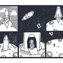 exercício U2 - viagem a lua . Desain, Ilustrasi tradisional, Gambar Pensil, Dan Menggambar proyek oleh Eduardo Lilja - 03.03.2023