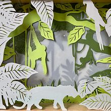 Mon projet du cours : Papercut : créez des scènes en papier pleines de profondeur. Projekt z dziedziny Trad, c, jna ilustracja, Craft, Papercraft, Stor, telling,  Introligatorstwo, Ilustracje dla dzieci i DIY użytkownika nisalafemme - 04.03.2023