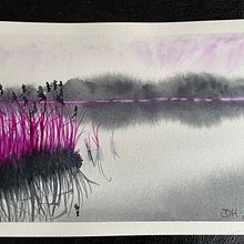 Mein Abschlussprojekt für den Kurs: Atmosphärische Landschaften in Aquarell. Fine Arts, Painting, and Watercolor Painting project by Daniela Haupt - 03.04.2023