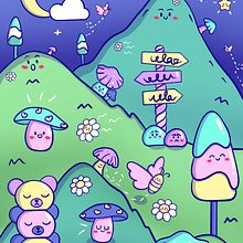 Mi proyecto del curso: Diseño de mundos kawaii: bosque mágico . Character Design, and Digital Illustration project by Gabriela Vásquez - 03.04.2023
