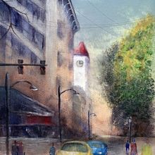 My project for course: Urban Landscapes in Watercolor. Fine Arts, Watercolor Painting, and Architectural Illustration project by Joaquin Romero - 03.02.2023