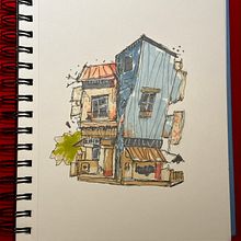 Meu projeto do curso: Desenho arquitetônico expressivo com marcadores coloridos. Sketching, Drawing, Architectural Illustration, Sketchbook & Ink Illustration project by mmstomas98 - 03.04.2023