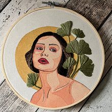 Mein Abschlussprojekt für den Kurs: Gestaltung von Porträts mit Stickerei und Aquarell Ein Projekt aus dem Bereich Malerei, Aquarellmalerei, Stickerei und Textildesign von Karoline Rank - 05.03.2023