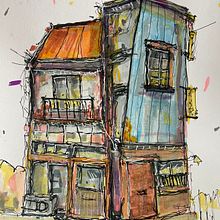 My project for course: Expressive Architectural Sketching with Colored Markers. Sketching, Drawing, Architectural Illustration, Sketchbook & Ink Illustration project by darrenferguson26 - 03.05.2023