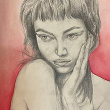 Retrat final (Úrsula Corberó). Un proyecto de Dibujo de Retrato, Dibujo realista y Dibujo artístico de Vinyet Montaña - 06.03.2023