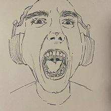 Retrato con perspectiva deformada. Een project van Traditionele illustratie van Ainhoa González García - 06.03.2023