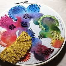 My project for course: Embroidery and Watercolor Basic Techniques. Un projet de Peinture, Aquarelle, Broderie , et Design textile de Verena Remmele - 06.03.2023