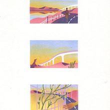 My project for course: Narrative Landscape Illustration with Stencils and Acrylics. Un progetto di Illustrazione tradizionale, Pittura, Pittura acrilica e Narrativa di YERA KIM - 06.03.2023