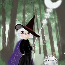 Magic forest . Traditional illustration, Character Design, and Children's Illustration project by Amanda Friberg - 03.06.2023