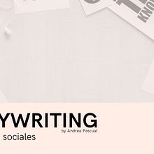 Mi proyecto del curso: Copywriting para redes sociales. Writing, Cop, writing, Social Media, and Communication project by Andrea Pascual - 03.07.2023