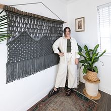 Large Custom Mountain Landscape. Macramé project by Rachel Breuklander - 02.22.2023
