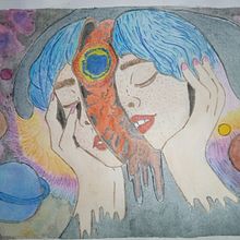 Mi proyecto del curso: Retrato con naturaleza en acuarela. Projekt z dziedziny  Malarstwo, Malowanie akwarelą i Portret użytkownika ramirezgonzalezximenavirginia - 06.03.2023