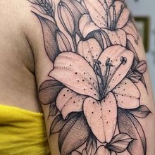 My project for course: Botanical Tattoo with Pointillism. Un proyecto de Ilustración tradicional, Diseño de tatuajes e Ilustración botánica de Melissa De Jesus - 05.03.2023