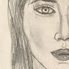 Boceto retrato. Traditional illustration project by Ivet Martínez - 03.07.2023