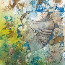 portraits in ink and gold leaf. Un progetto di Disegno di ritratti di Julia Schafer - 07.03.2023