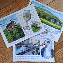 Watercolour Travelnotebook:  My Final Course project. Traditional illustration, Watercolor Painting, Architectural Illustration, and Sketchbook project by stefan - 03.07.2023