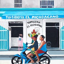 Tortillería el Mexicano. Fine Arts, Painting, Realistic Drawing, and Oil Painting project by Alondra Ortiz Vargas - 02.26.2023