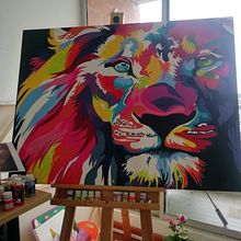 EL LEON Y EL CABALLO . Un progetto di Pittura di DIANA CORONELLA - 08.03.2023