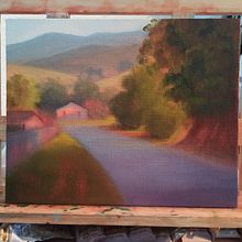 Meu projeto do curso: Pintura de paisagem a óleo: explore o poder da luz. Un proyecto de Ilustración tradicional, Bellas Artes, Dibujo a lápiz, Pintura al óleo e Ilustración naturalista				 de ceciliacbaraldi_1 - 08.03.2023