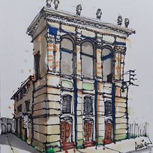 My project for course: Expressive Architectural Sketching with Colored Markers. Un proyecto de Bocetado, Dibujo, Ilustración arquitectónica, Sketchbook e Ilustración con tinta de adrian.wyman - 08.03.2023