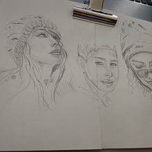 Mi proyecto del curso: Sketchbook de retrato: explora el rostro humano. Un projet de Esquisse , Dessin, Dessin de portrait, Dessin artistique , et Carnet de croquis de Desire Macias - 08.03.2023