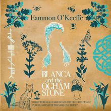 Blanca and the Ogham stone book cover . Design, Traditional illustration, Character Design, Editorial Design, Graphic Design, T, pograph, Pattern Design, Vector Illustration, Drawing, Digital Illustration, Stor, telling, Children's Illustration, Creating with Kids, Color Theor, and Children's Literature project by Cristina Q del Moral - 11.27.2022