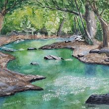 My project for course: Painting Realistic Watercolor Landscapes. Fine Arts, Painting, Sketching, Watercolor Painting, and Naturalistic Illustration project by Bobby Venedam - 03.08.2023
