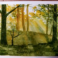 Mi proyecto del curso: Paisajes de ensueño con acuarela: plasma la luz. Un proyecto de Pintura y Pintura a la acuarela de Angelika Villalta Soto - 11.03.2023