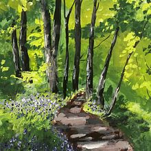 My project for course: Landscape Painting with Gouache for Beginners. Projekt z dziedziny  Sztuki piękne,  Malarstwo, Ilustracja naturalist, czna i Malowanie gwaszami użytkownika la_wexler - 08.03.2023