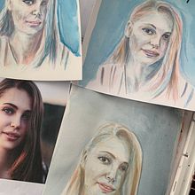My project for course: Artistic Portrait with Watercolors. Projekt z dziedziny  Sztuki piękne,  Malarstwo, Malowanie akwarelą i Portret użytkownika monica_jarnkvist - 09.03.2023
