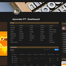 My Dashboard/Database designed for learning the Portuguese Language.  . Proiectarea produselor digitale și Management și productivitate de Magdalena Konik - 03.08.2023
