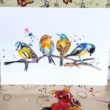 My project for course: Artistic Watercolor Techniques for Illustrating Birds. Traditional illustration, Watercolor Painting, Realistic Drawing, and Naturalistic Illustration project by Andreia Butterfly - 03.09.2023