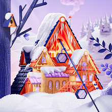 Cozy A-Frame: Modeling a Colorful 3D World in Cinema 4D and Redshift (final project). 3D, Digital Illustration, 3D Modeling, 3D Design, and Traditional illustration project by Dylan Blau - 03.10.2023