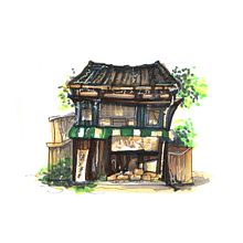 My Final Project for Course: Expressive Architectural Sketching with Colored Markers. Un progetto di Bozzetti, Disegno, Illustrazione architettonica, Sketchbook e Illustrazione con inchiostro di Charity Fleites - 10.03.2023